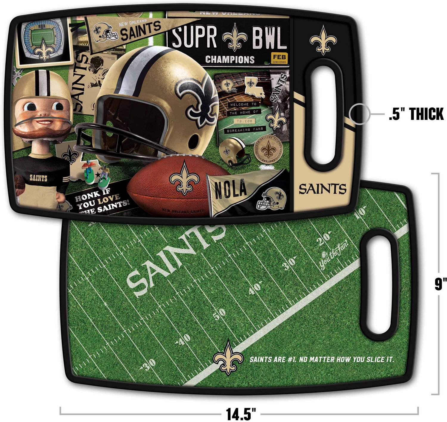 YouTheFan New Orleans Saints Retro Series Cutting Board                                                                          - view number 2
