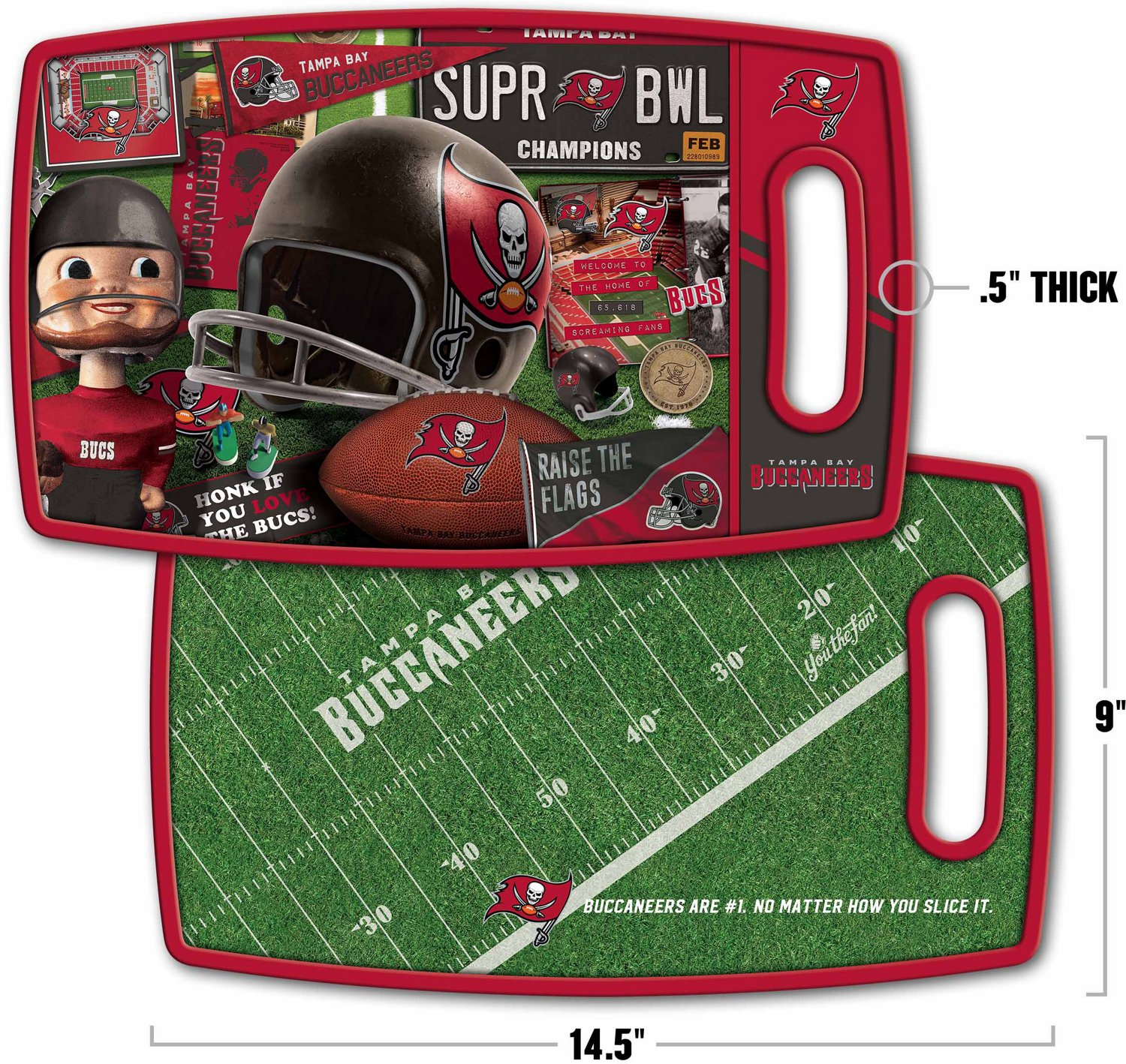 YouTheFan Tampa Bay Buccaneers Retro Series Cutting Board                                                                        - view number 2