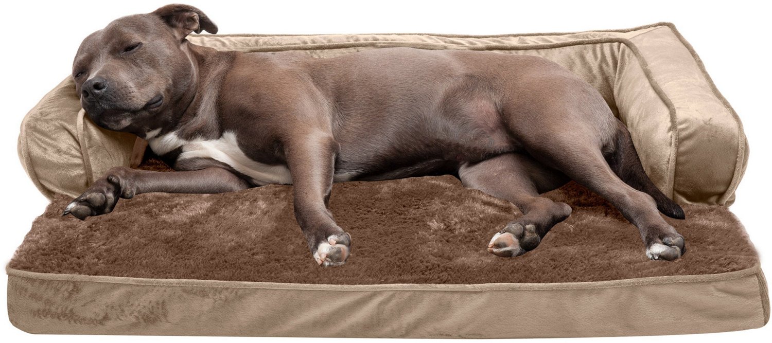 FurHaven Plush Velvet Comfy Couch Orthopedic Large Sofa Pet Bed                                                                  - view number 2