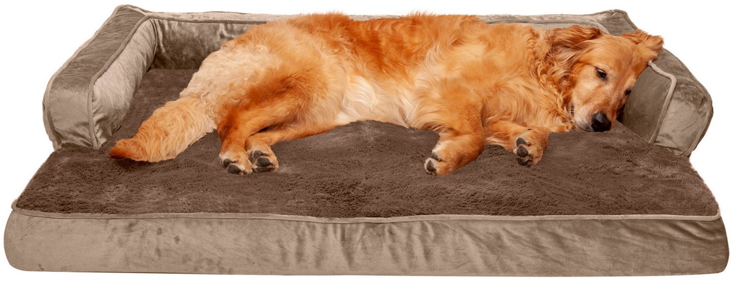 FurHaven Plush Velvet Comfy Couch Orthopedic Jumbo Sofa Pet Bed - view number 2