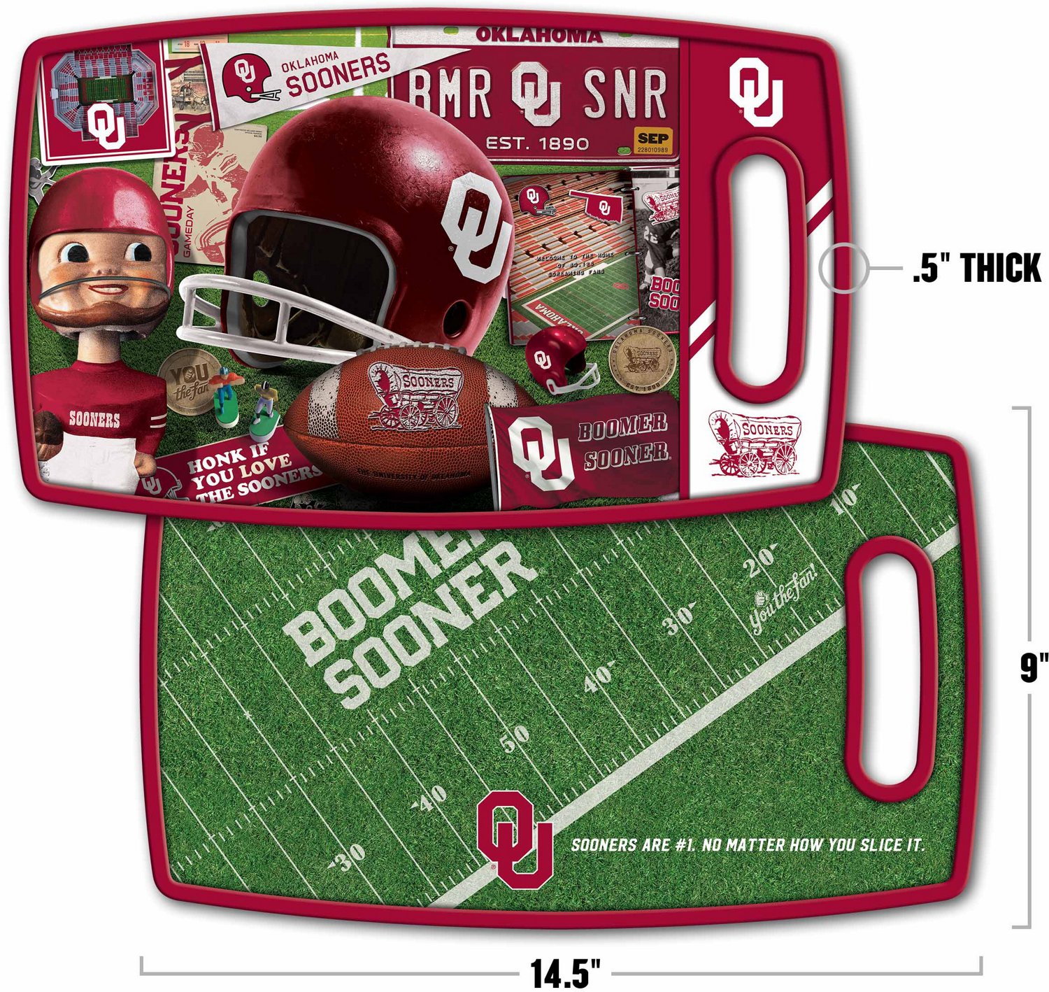 YouTheFan University Of Oklahoma Retro Series Cutting Board - view number 2
