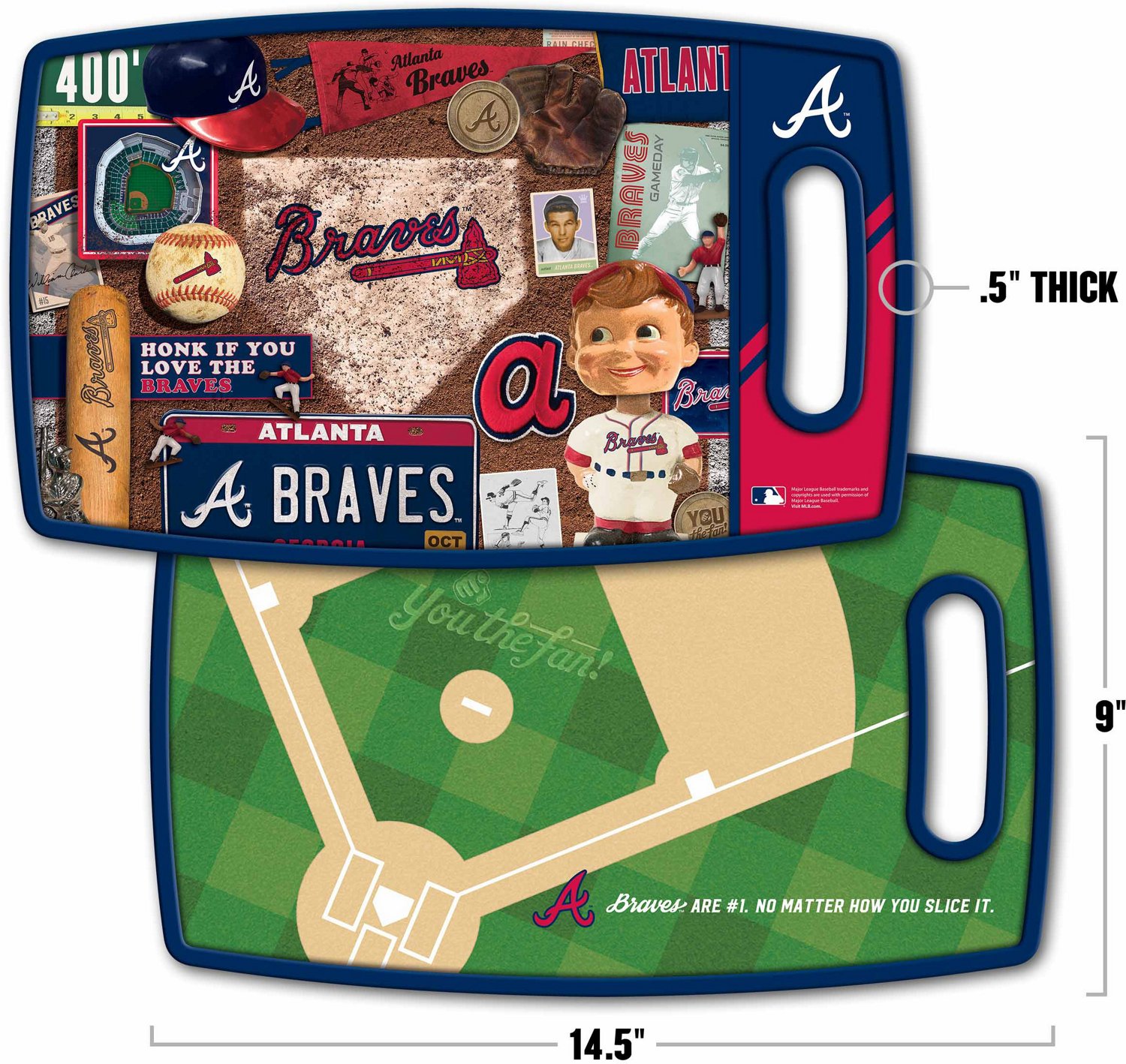 YouTheFan Atlanta Braves Retro Series Cutting Board