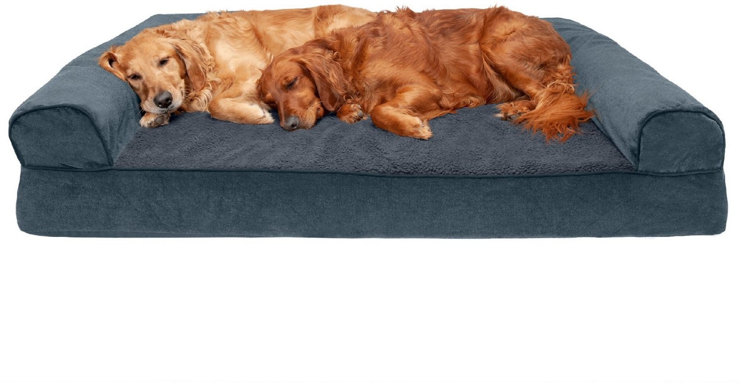 FurHaven Jumbo Plus Faux Fleece Pet Dog Bed Academy
