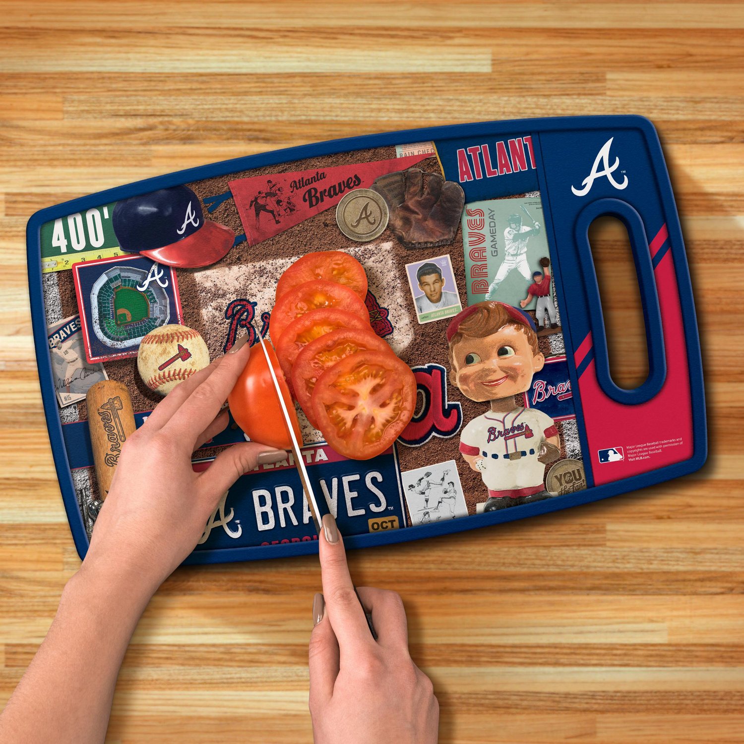 YouTheFan Atlanta Braves Retro Series Cutting Board