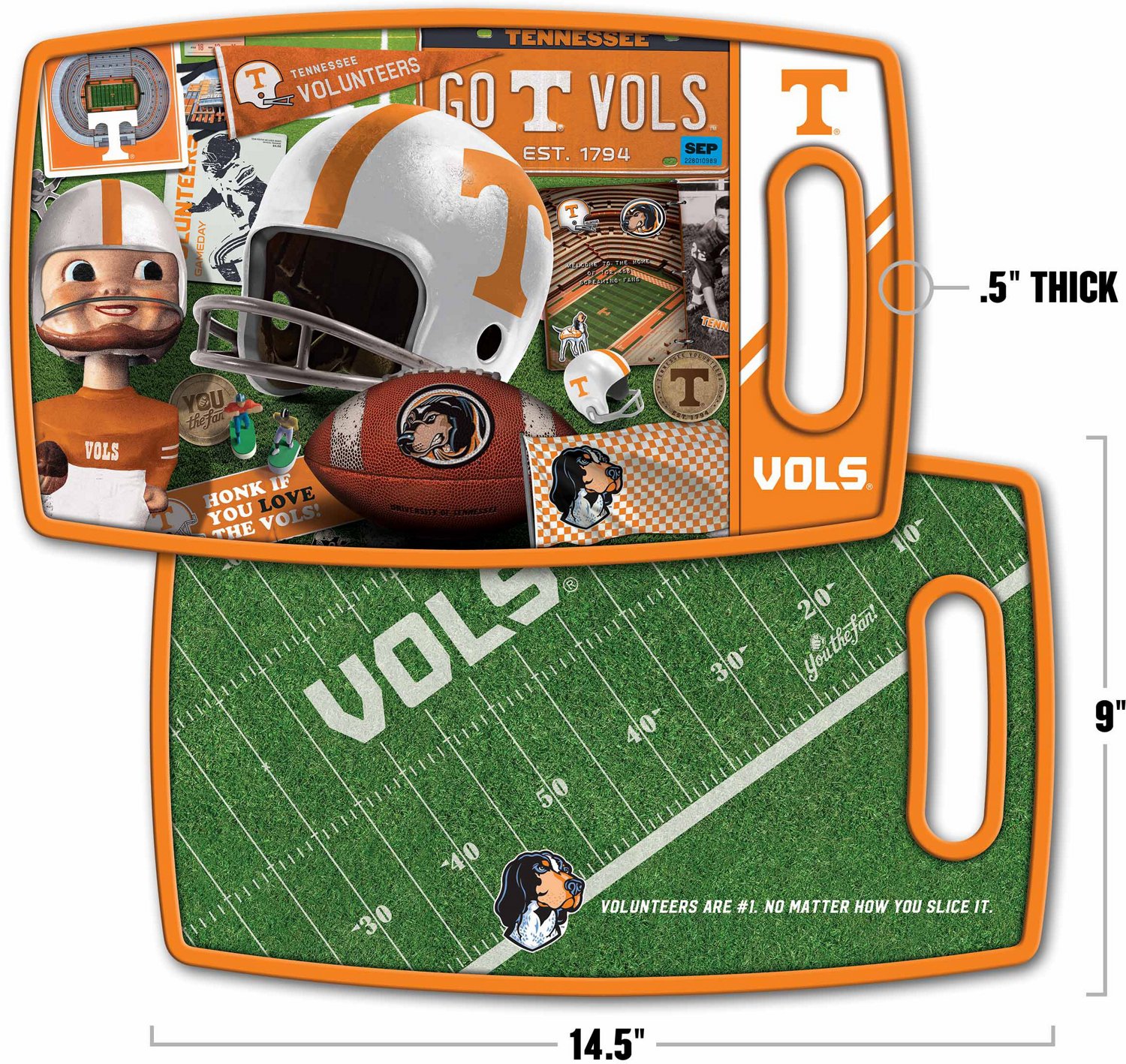 YouTheFan University Of Tennessee Retro Series Cutting Board