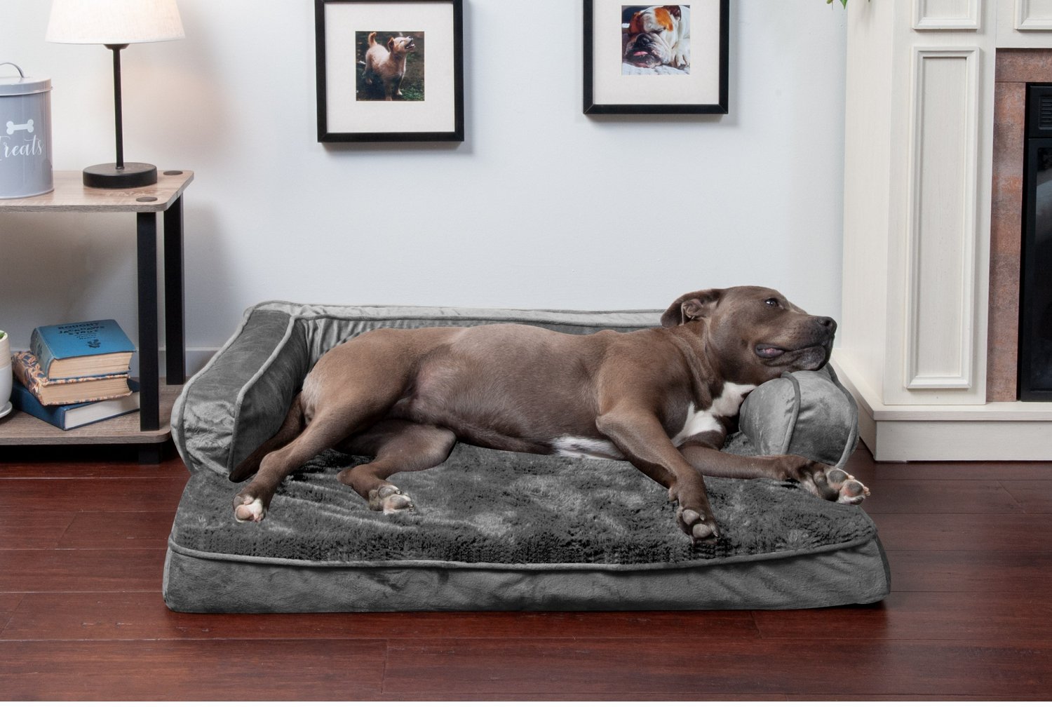 FurHaven Plush Velvet Comfy Couch Orthopedic Large Sofa Pet Bed - view number 3