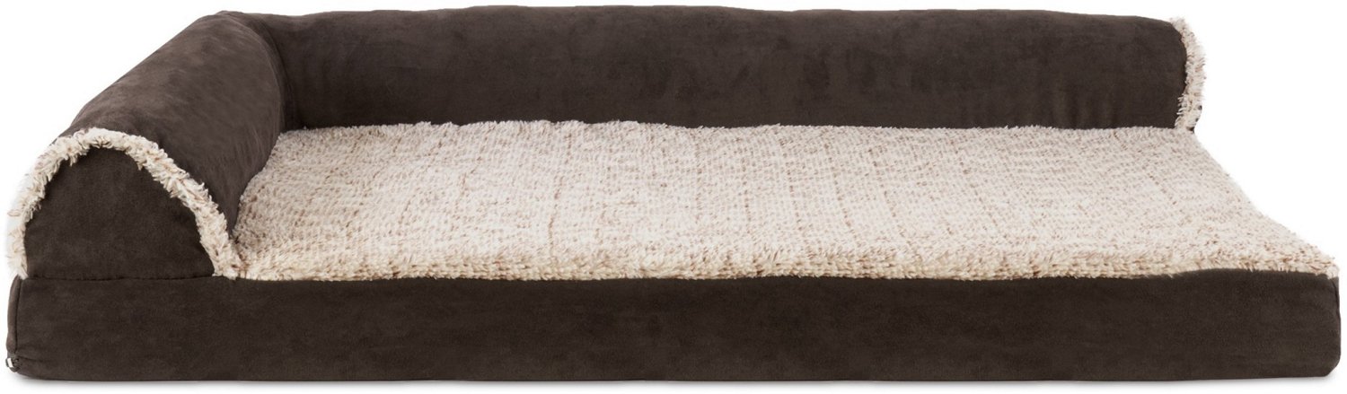 FurHaven Deluxe Suede Chaise Lounge Large Dog Bed