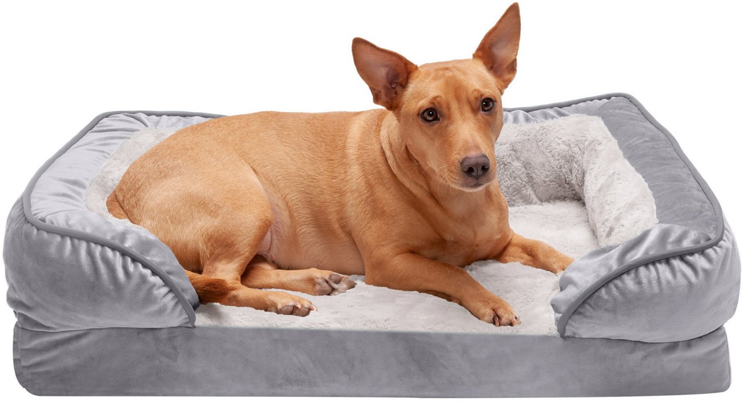 FurHaven Perfect Comfort Velvet Waves Medium Sofa Pet Bed                                                                        - view number 2