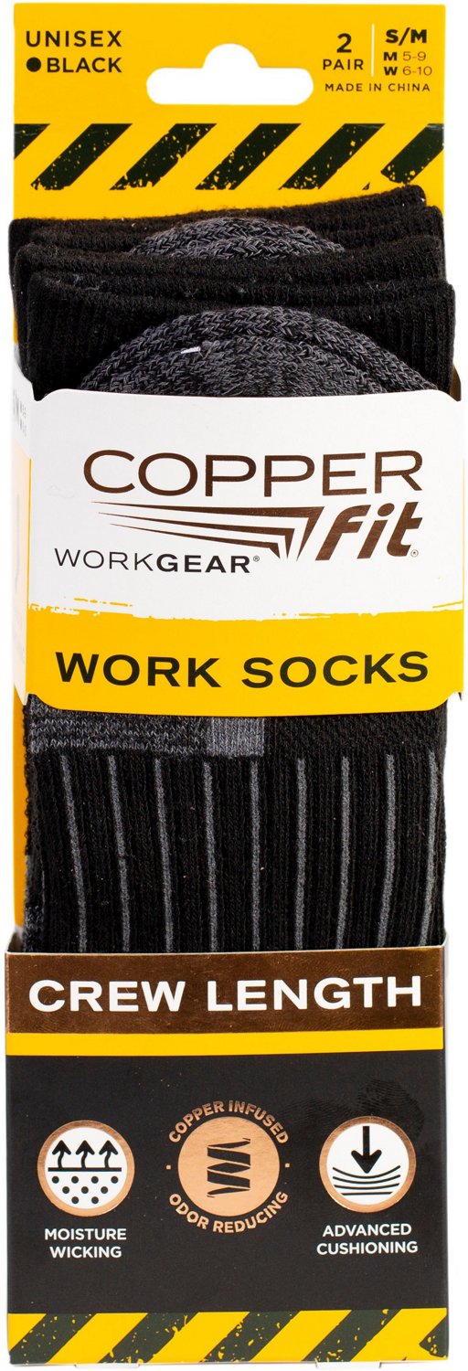 Copper Fit Copper Infused Work Crew Socks 2 Pack Academy