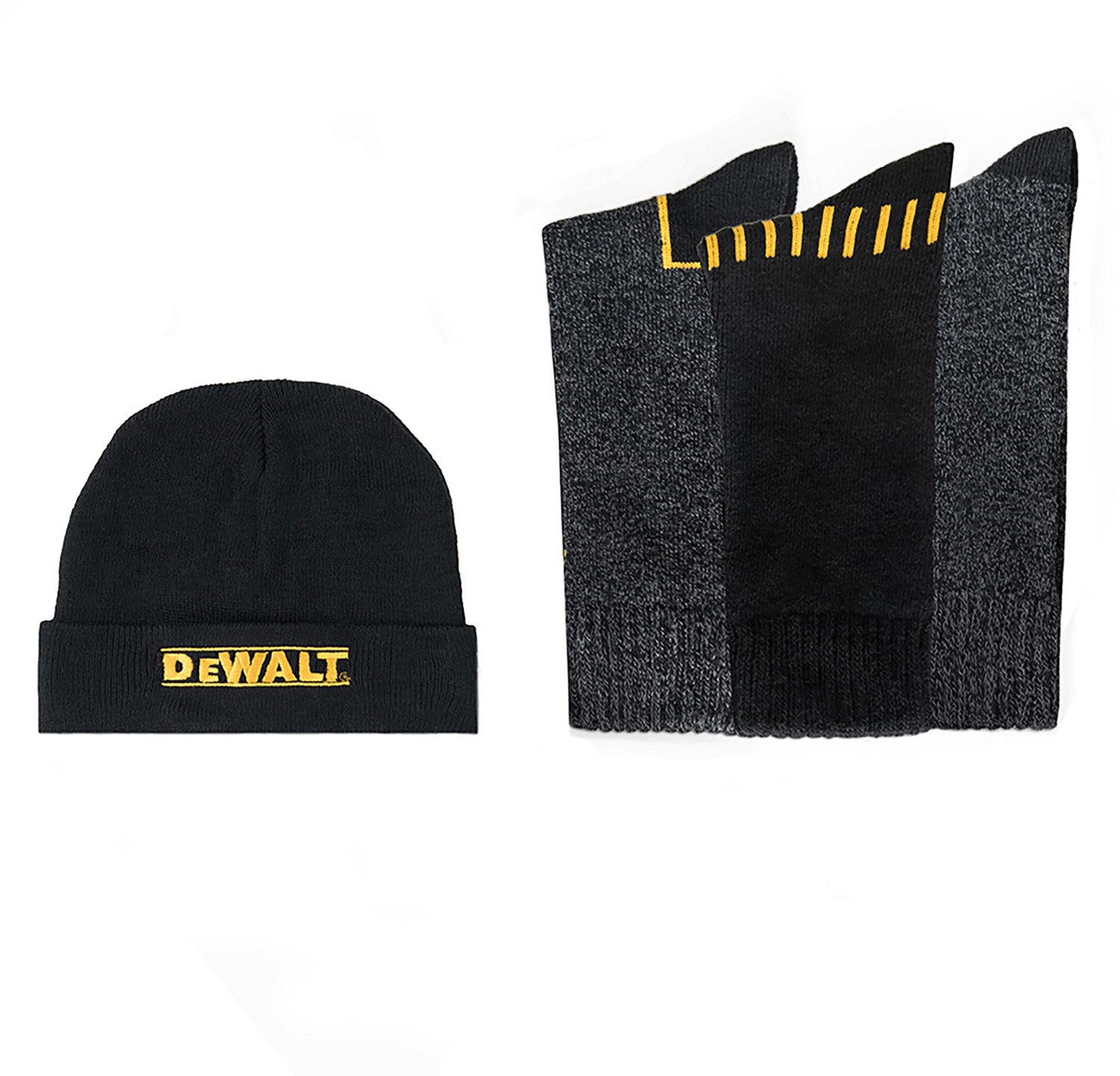 DeWALT Men's Knitted Cap Crew Socks 3Pack Academy