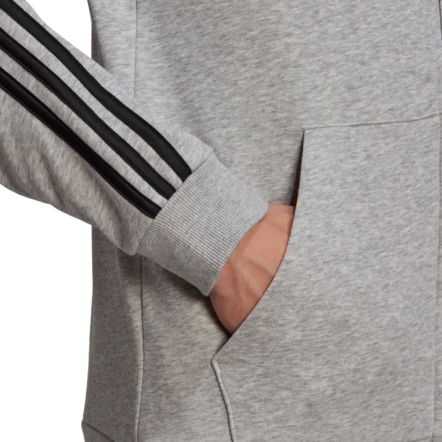 adidas Men's Essentials French Terry 3S Full Zip Hoodie - view number 5
