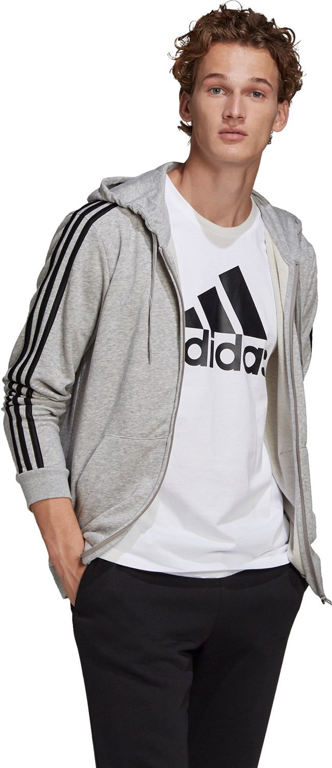 adidas Men's Essentials French Terry 3S Full Zip Hoodie - view number 3