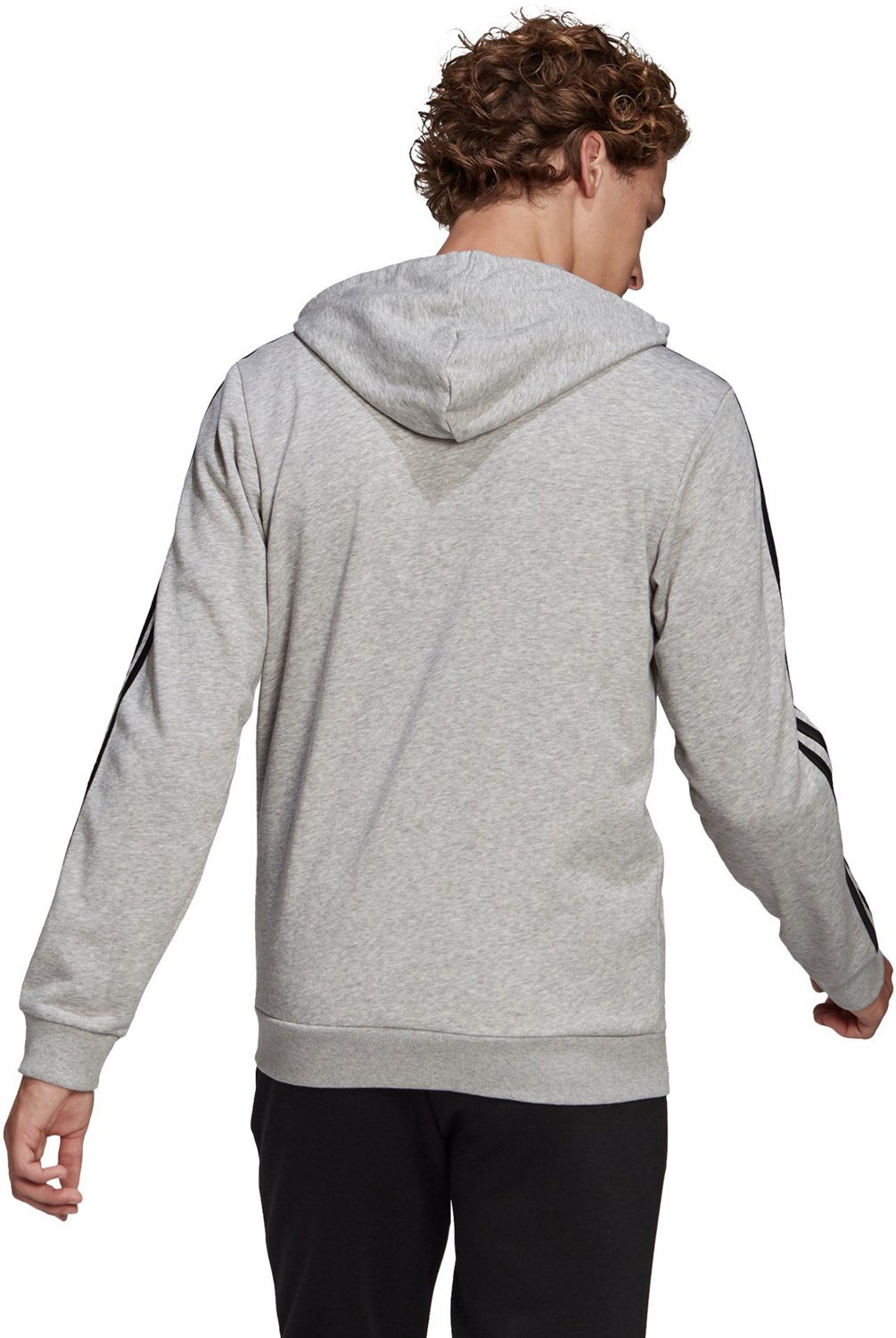 adidas Men's Essentials French Terry 3S Full Zip Hoodie - view number 2