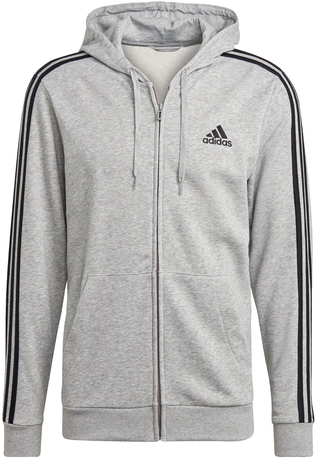 adidas Men's Essentials French Terry 3S Full Zip Hoodie - view number 6