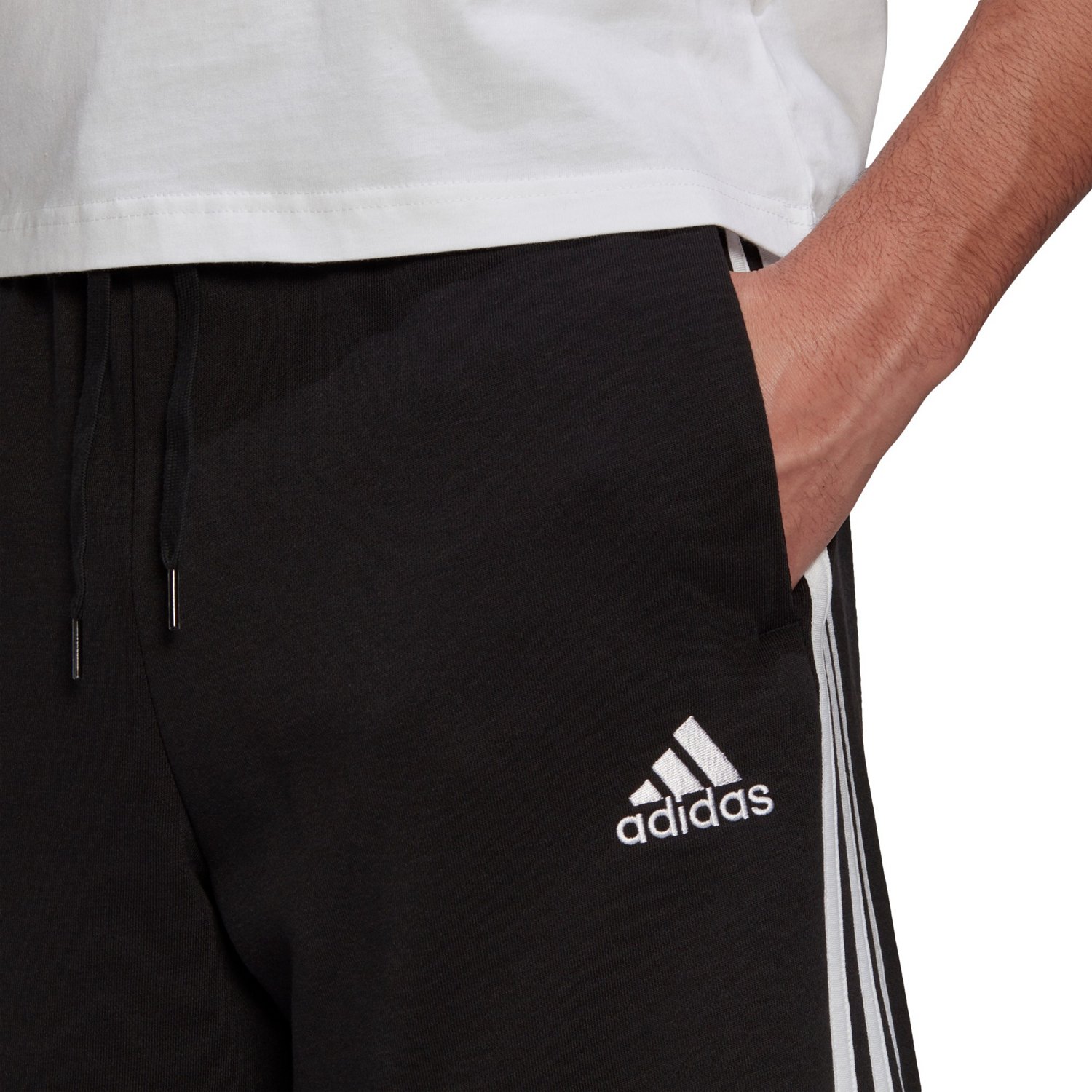 adidas Men's Essentials FT 3-Stripes Shorts 7 in - view number 4