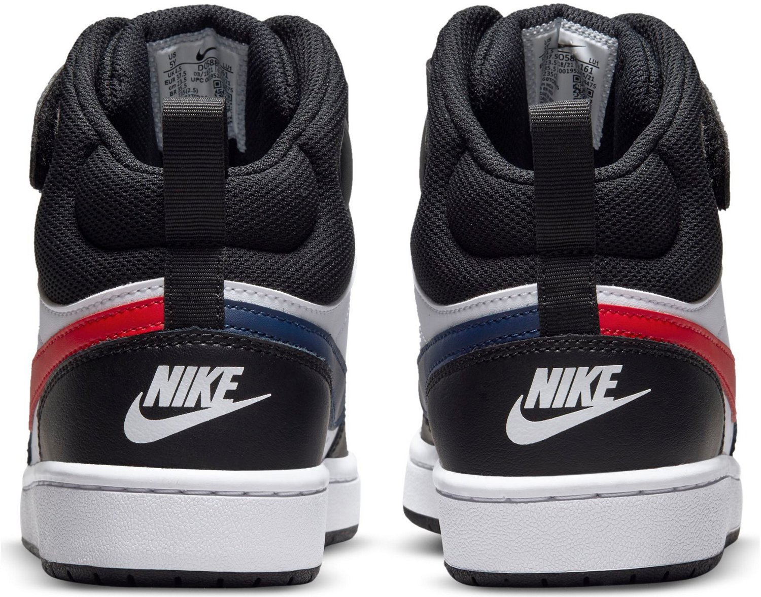 Nike Kids' Court Borough 2 Swoosh Mid Grade School  Basketball Shoes - view number 4