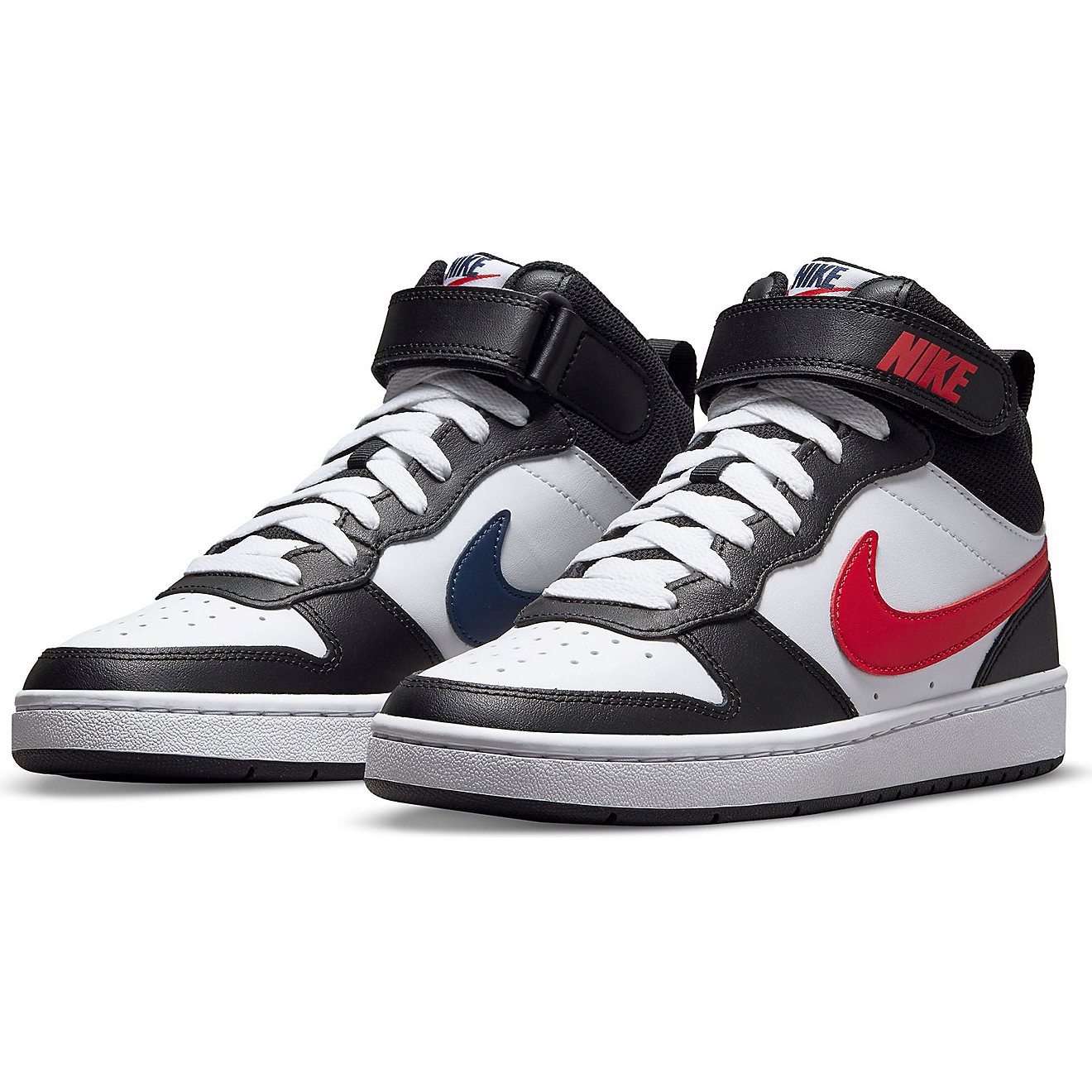 Nike Kids' Court Borough 2 Swoosh Mid Grade School  Basketball Shoes                                                             - view number 2