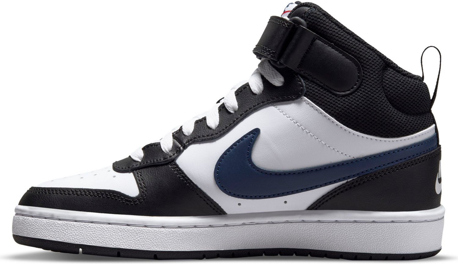 Nike Kids' Court Borough 2 Swoosh Mid Grade School  Basketball Shoes - view number 3