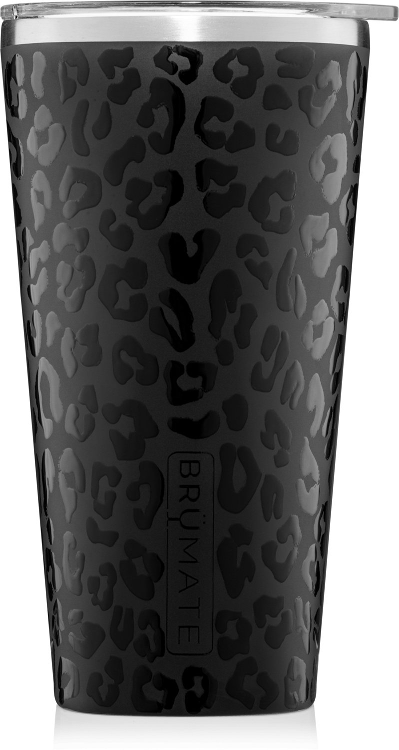 BruMate Imperial Pint 20 oz Leopard Gold BPA Free Vacuum Insulated Tumbler