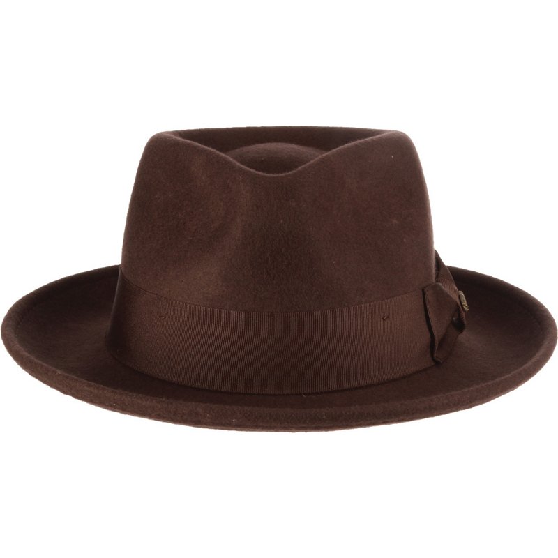 Scala Men's Wool Fedora Hat Brown, Medium - Men's Hunting/Fishing Headwear at Academy Sports