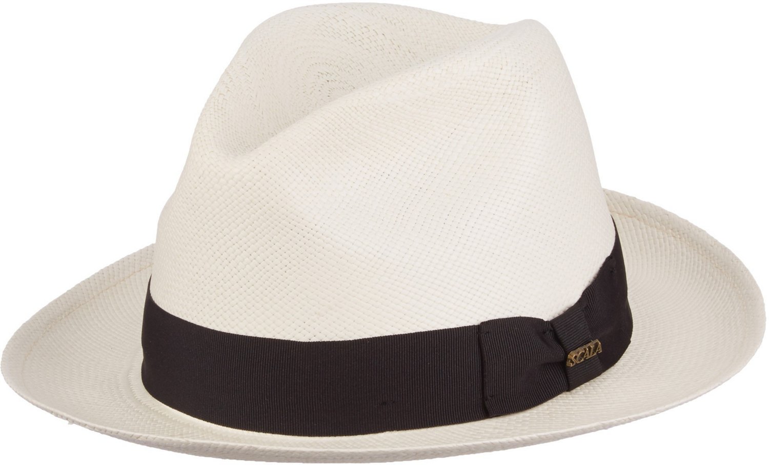 Scala Pronto Men's Hand Woven Panama Snap Brim Fedora - view number 3