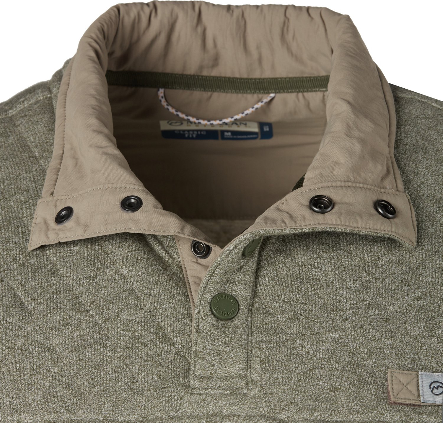 Magellan Outdoors Men's Campfire Quilted Quarter Snap Pullover - view number 5