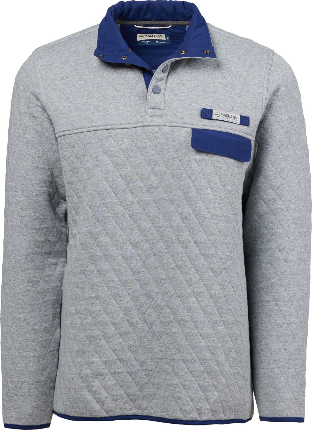 Magellan Outdoors Men's Campfire Quilted Quarter Snap Pullover