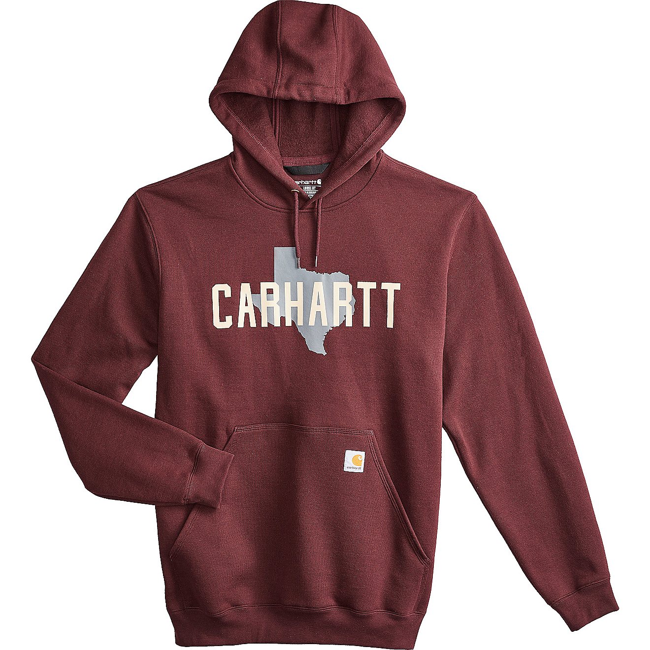 Carhartt Men’s Texas State Outline Hoodie                                                                                      - view number 3