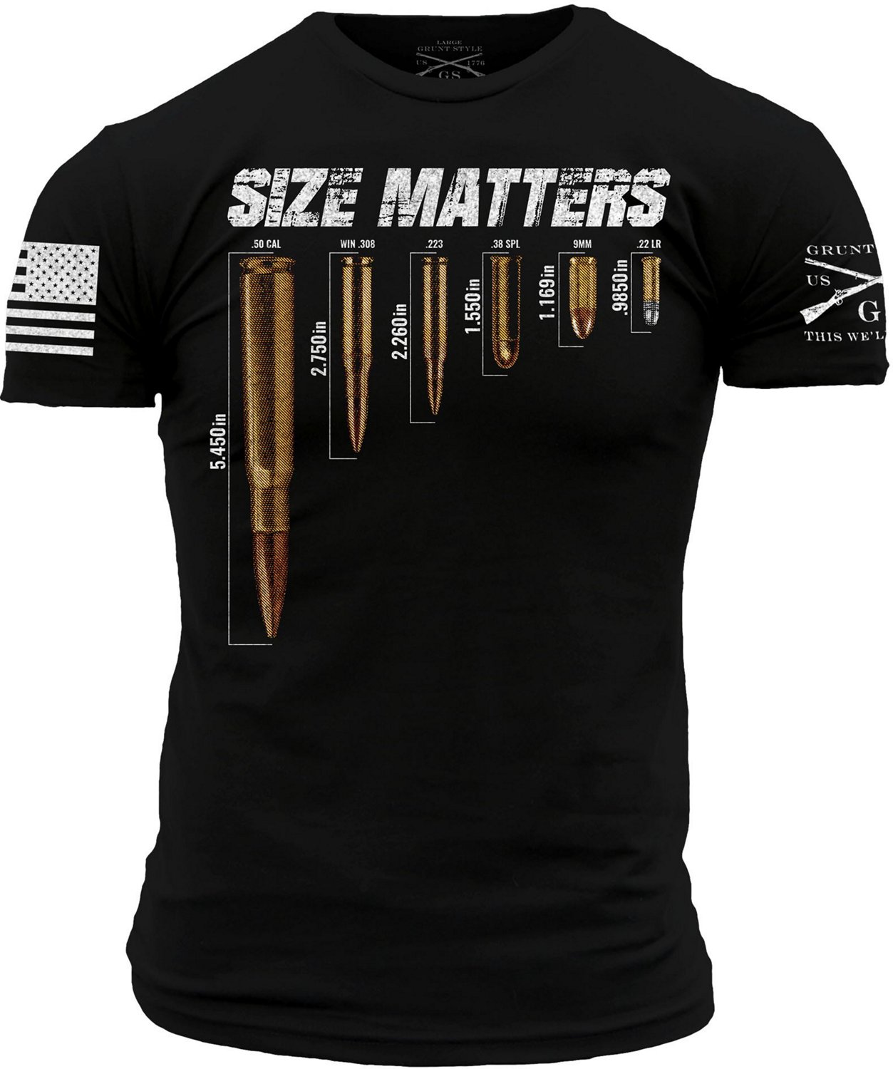 Grunt Style Men's Size Matters Short Sleeve TShirt Academy