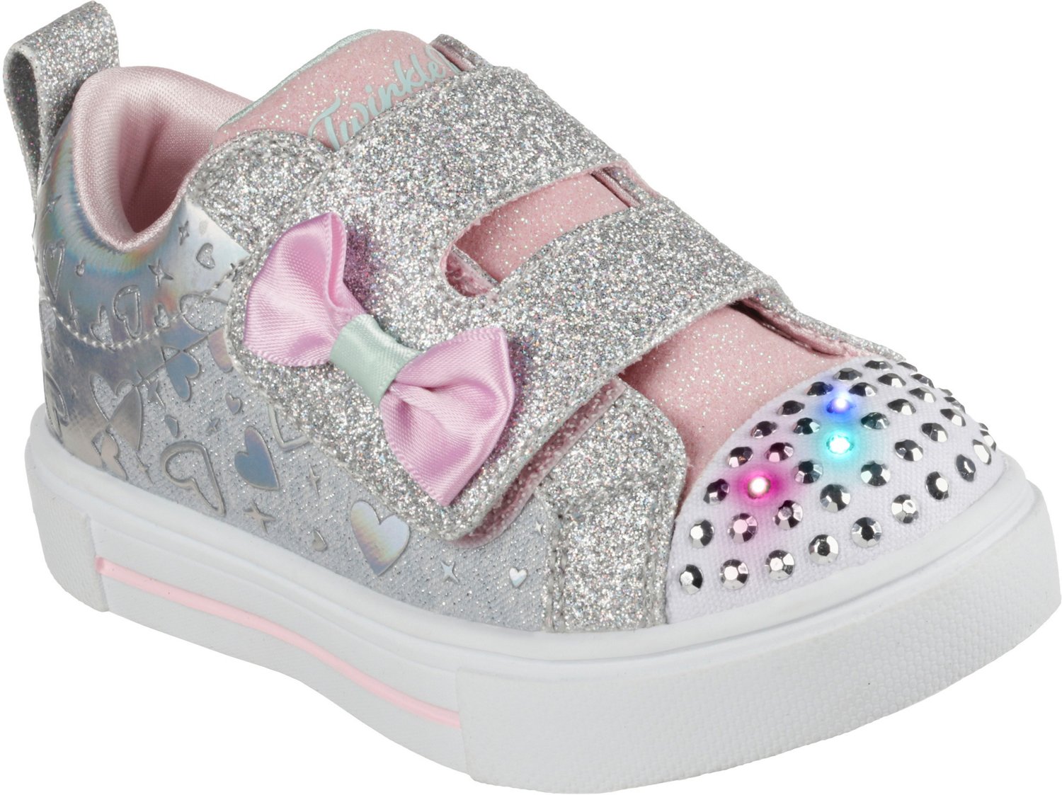 SKECHERS Toddler Girls' Twinkle Toes Twinkle Sparks Heather Charmer Shoes Academy