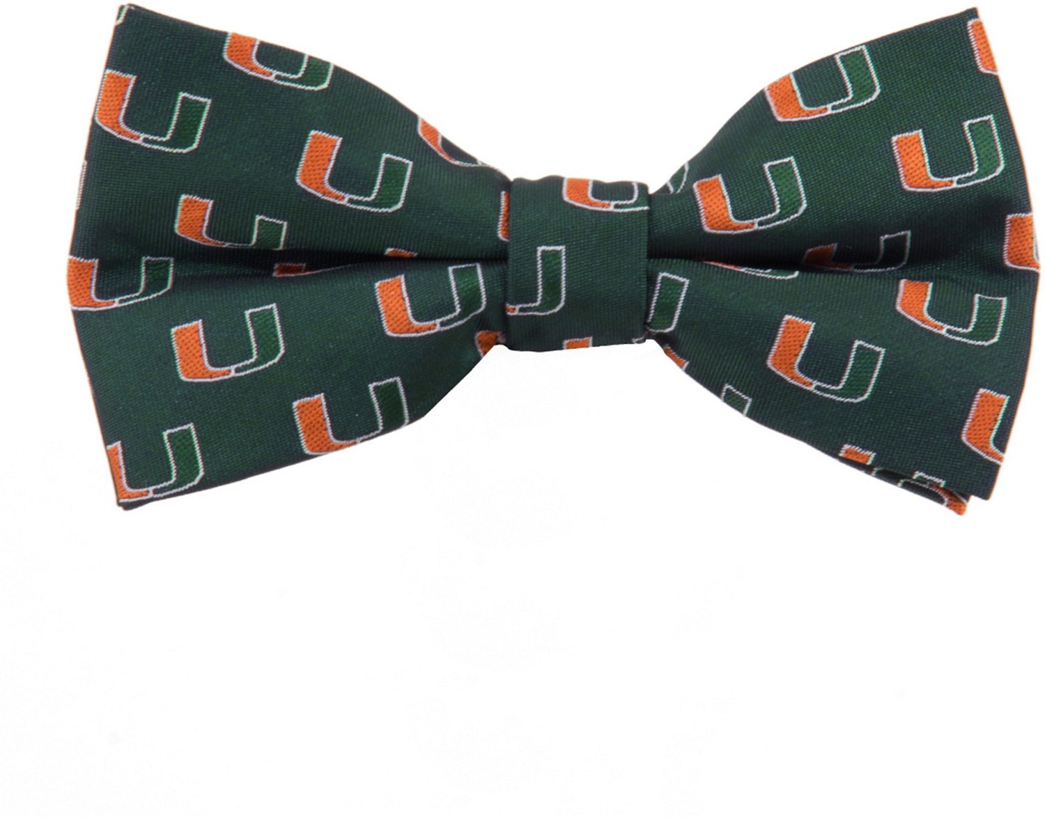 Eagles Wings University of Miami Woven Polyester Repeat Bow Tie