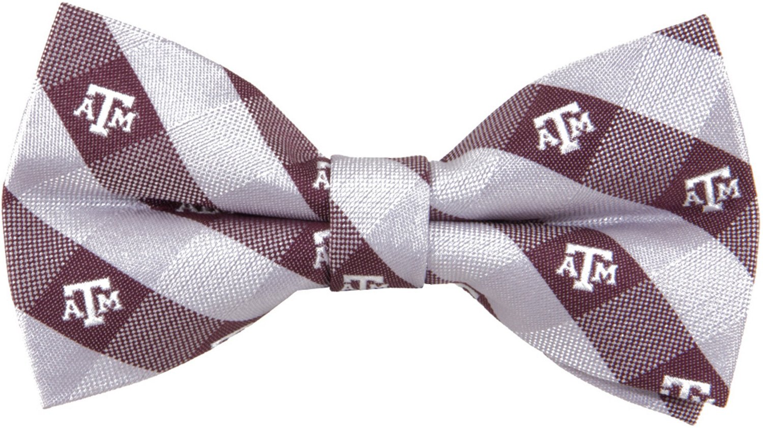 Texas A&M Aggies NCAA Silver Line Woven Silk Mens Tie 