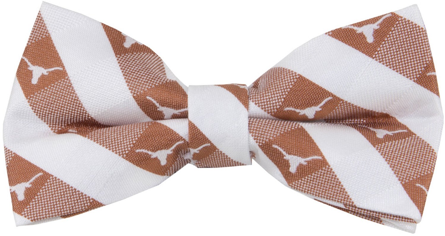 Eagles Wings University of Texas Woven Polyester Checkered Bow Tie                                                               - view number 1