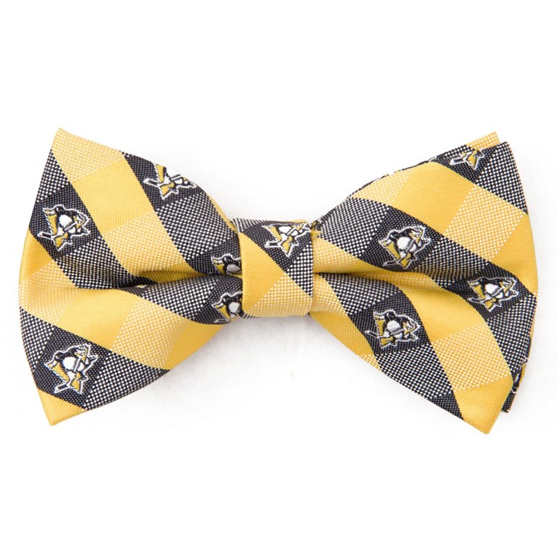 Eagles Wings Pittsburgh Penguins Woven Polyester Checkered Bow Tie
