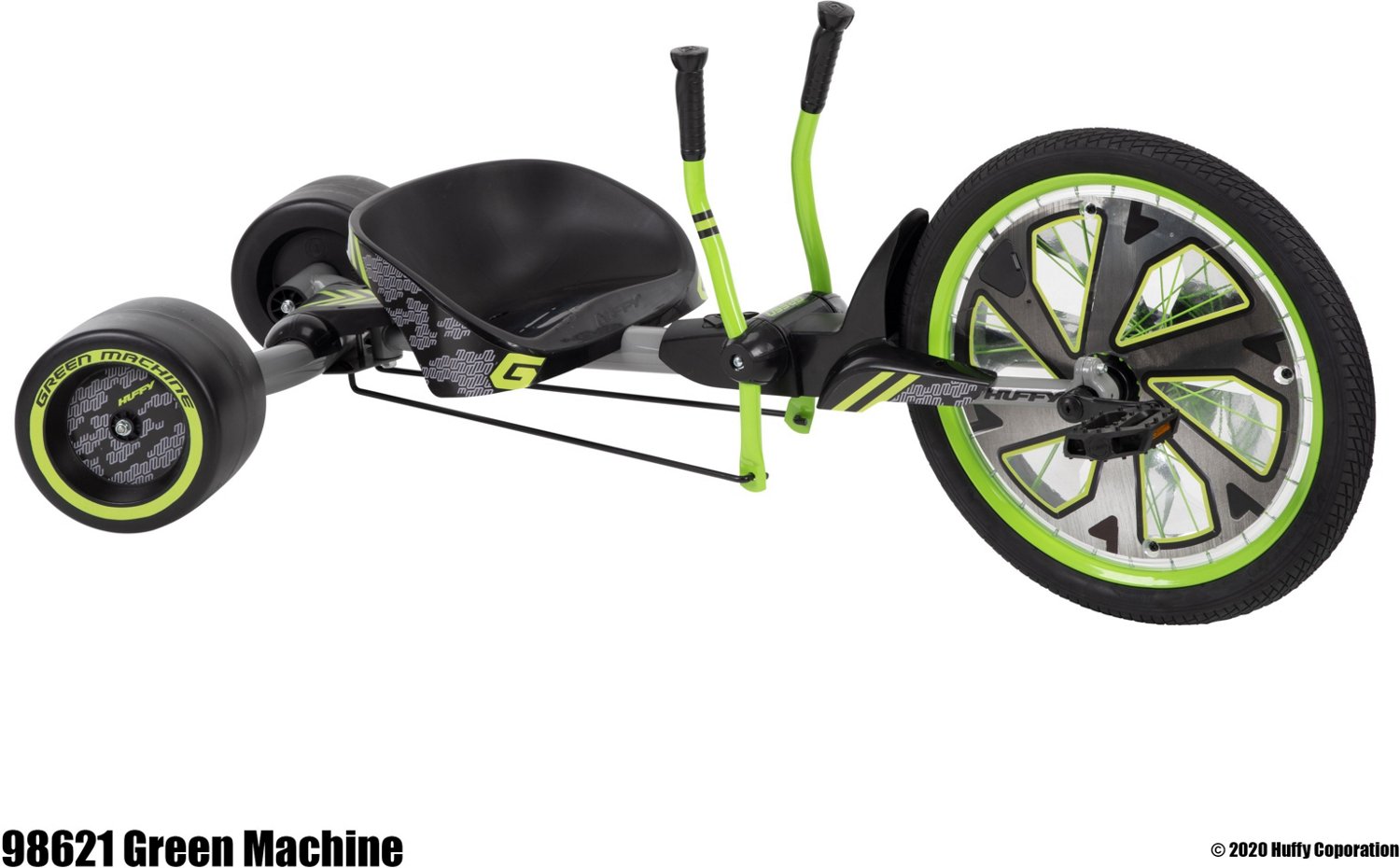 Huffy green machine slider trike black hot sale & green