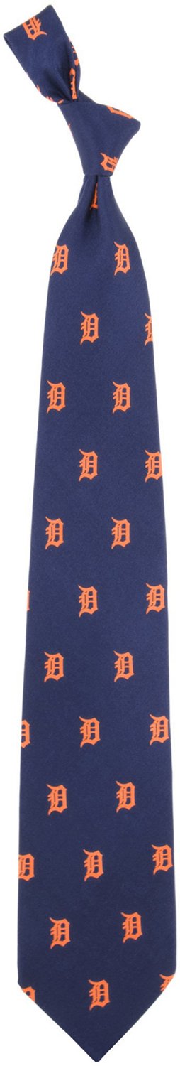 Eagles Wings Detroit Tigers Print Silk Tie