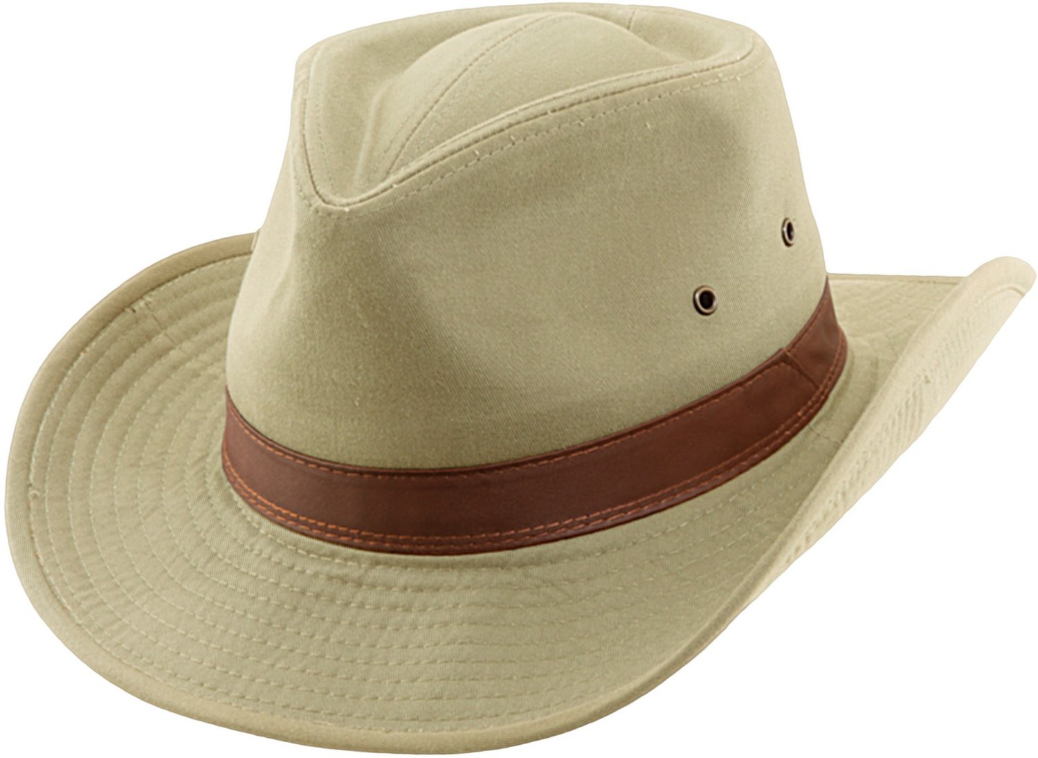 Dorfman Pacific Mens Twill Outback Hat Academy