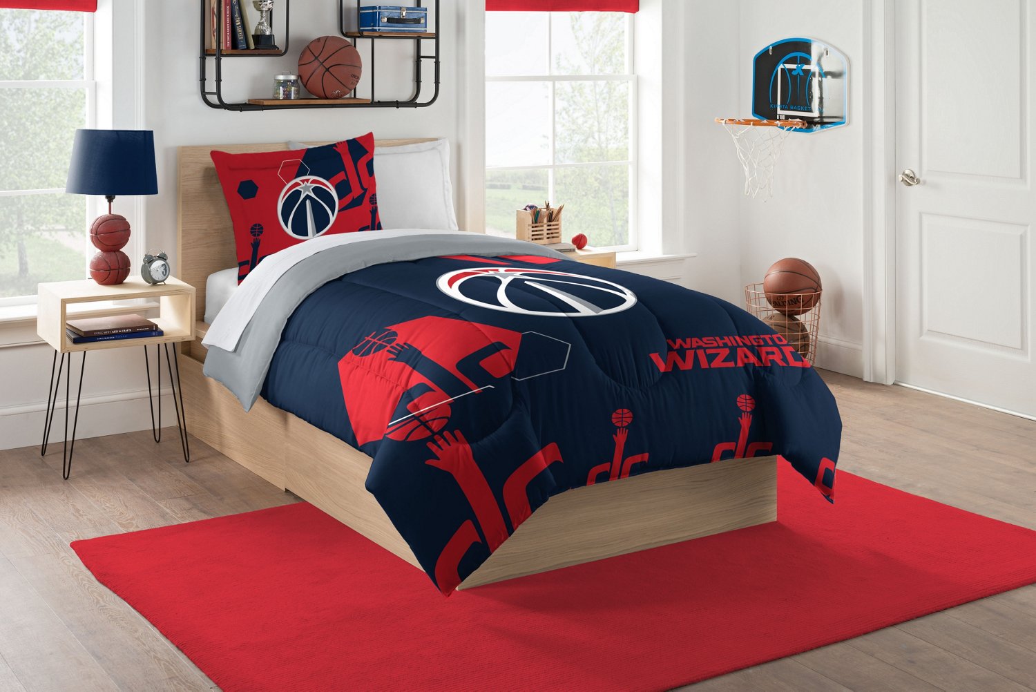 The Northwest Company Washington Wizards Hexagon Twin Comforter and ...