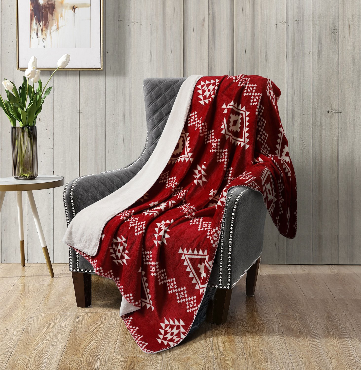 Coleman Flannel to Fur Chinook Throw Blanket