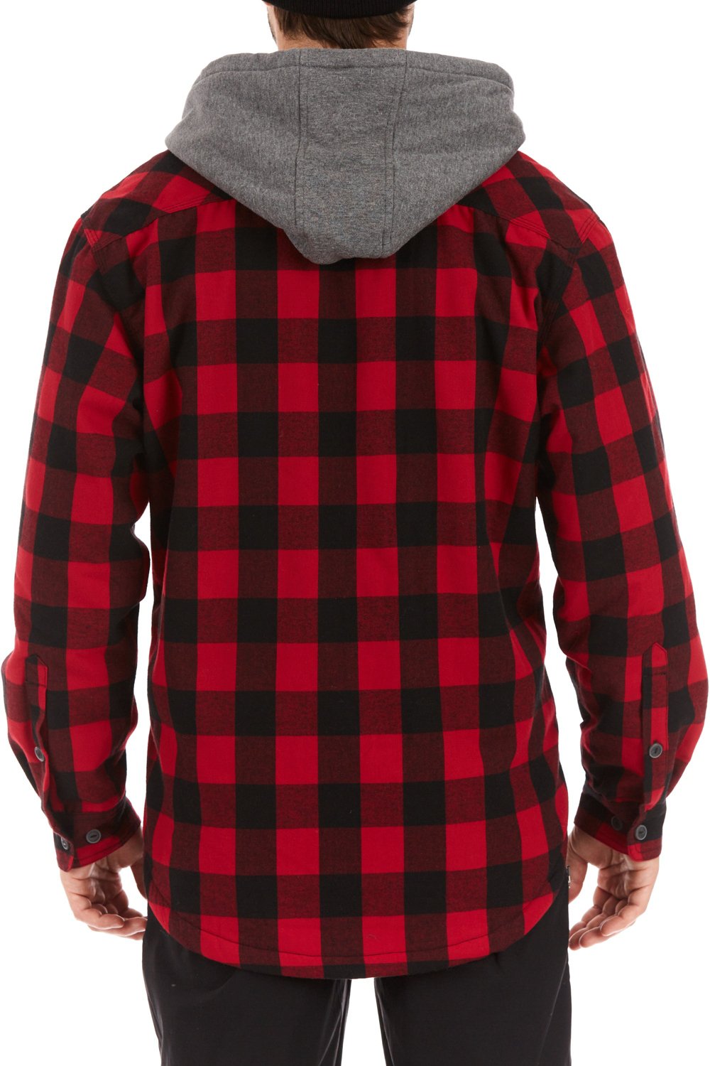 Smith's Workwear Men's Sherpa Lined Flannel Hooded Shirt Jacket | Academy