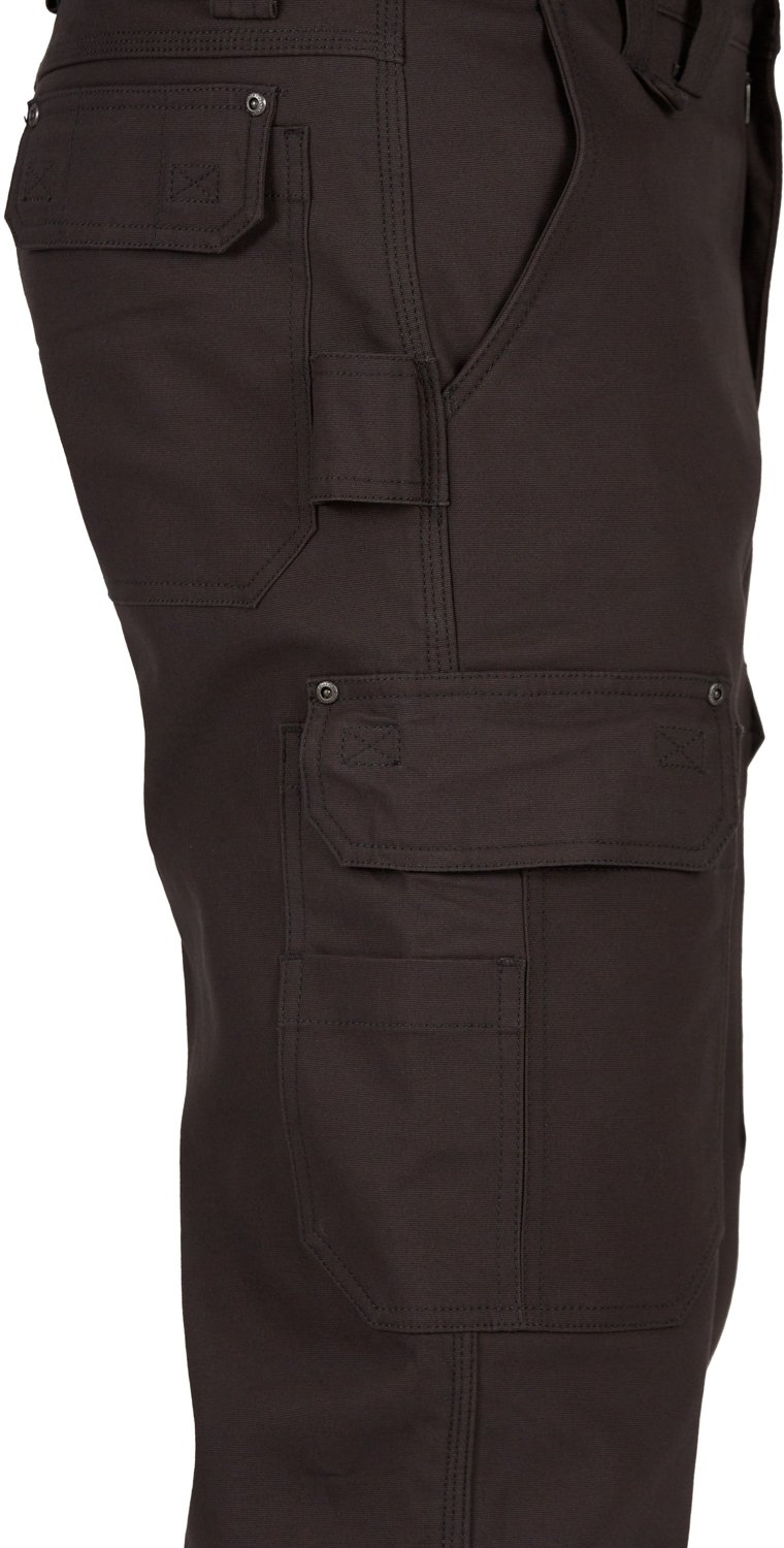 Smith's Workwear Men's Bonded Fleece Lined Work-Stretch Duck Canvas Utility Cargo Pants - view number 4