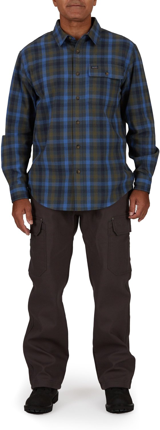 Smith's Workwear Men's Bonded Fleece Lined Work-Stretch Duck Canvas Utility Cargo Pants - view number 5