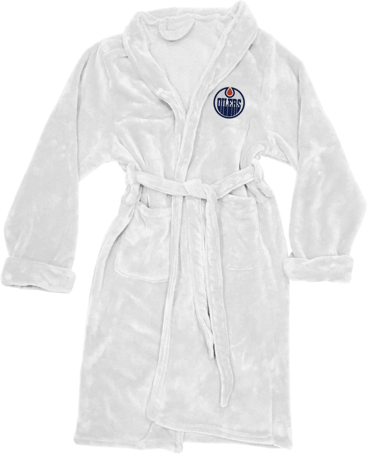 The Northwest Company Men's Edmonton Oilers Silk Touch Bathrobe Academy