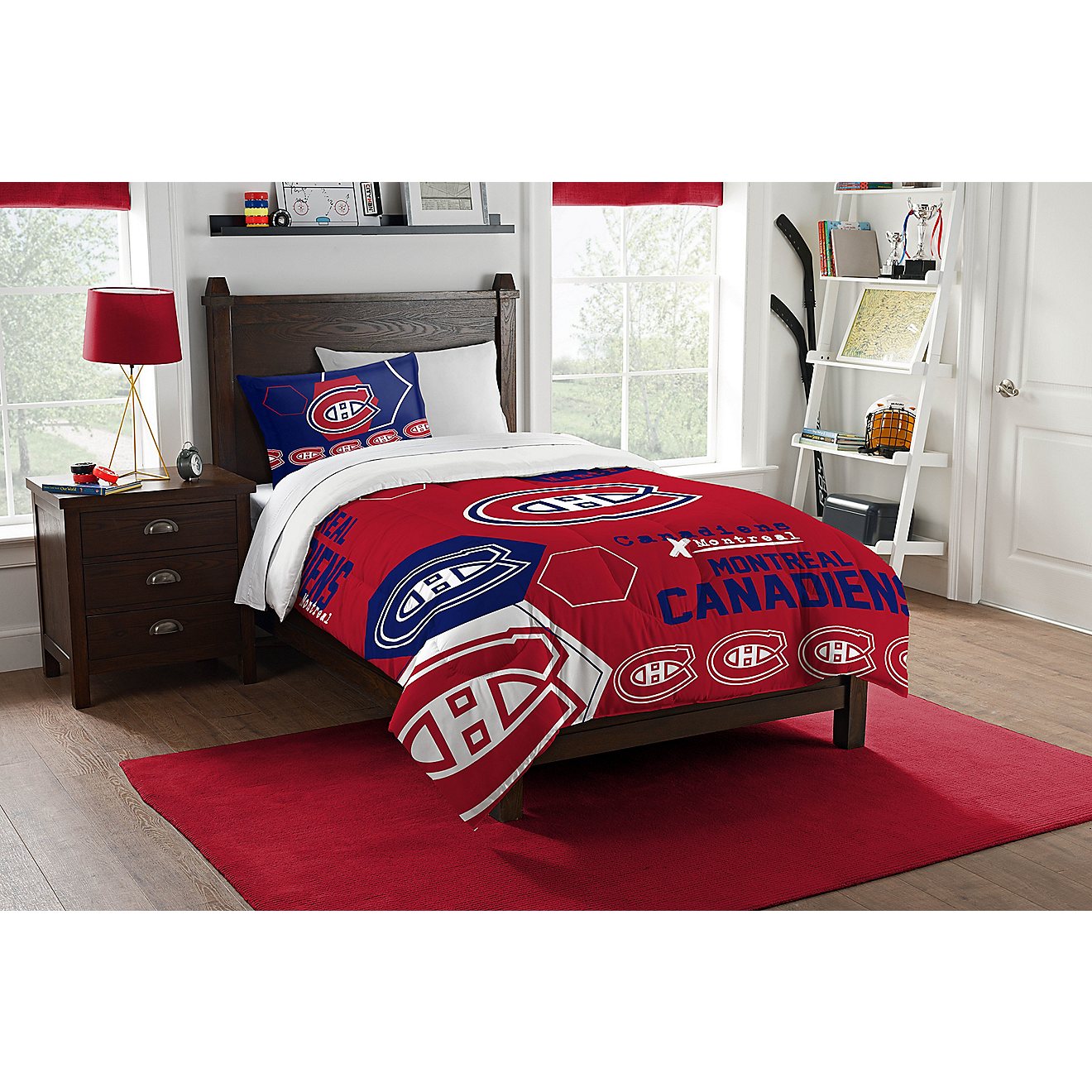 The Northwest Company Montreal Canadiens Hexagon Twin Comforter and Sham Set                                                     - view number 1