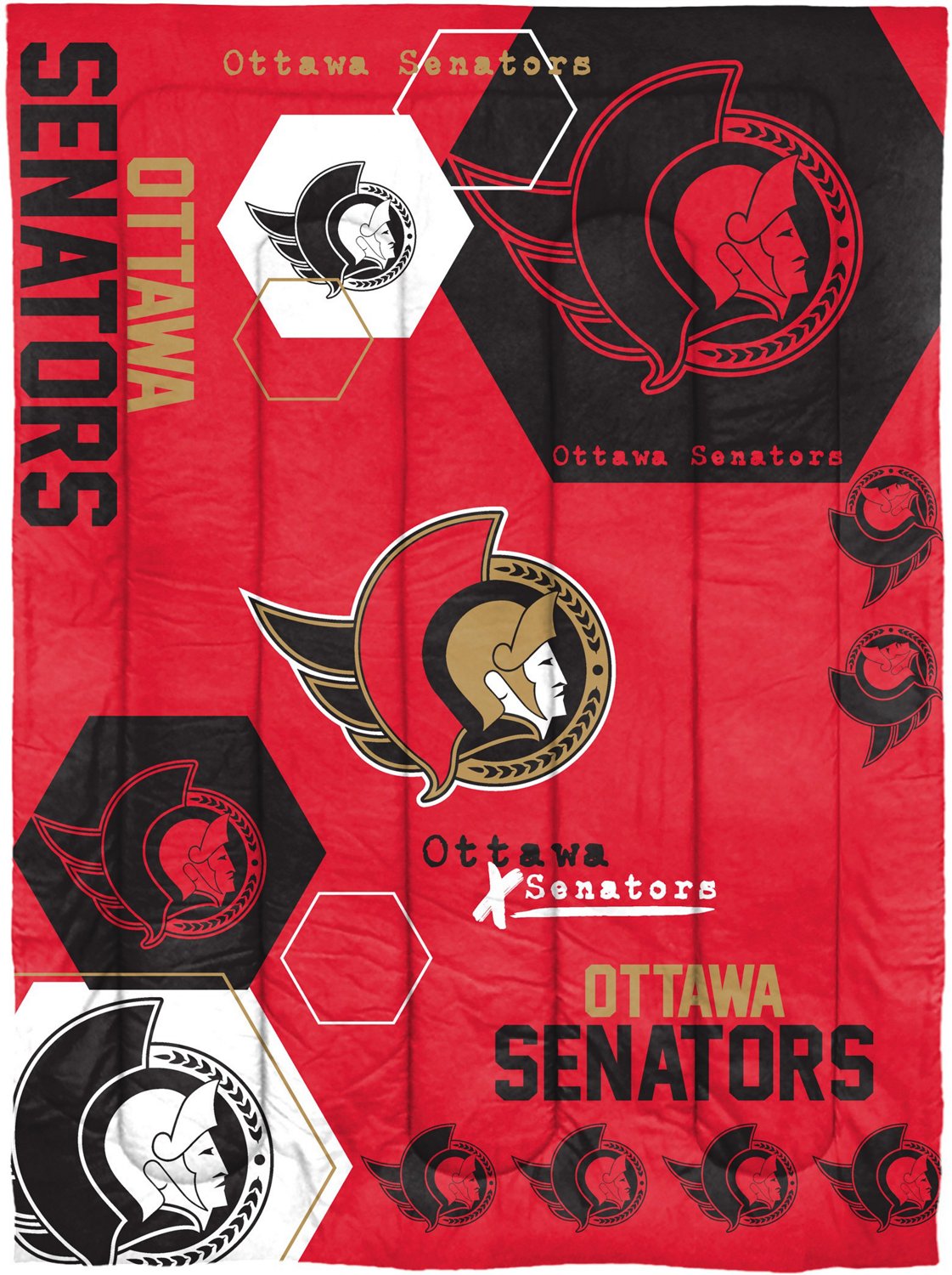 The Northwest Company Ottawa Senators Hexagon Twin Comforter and Sham
