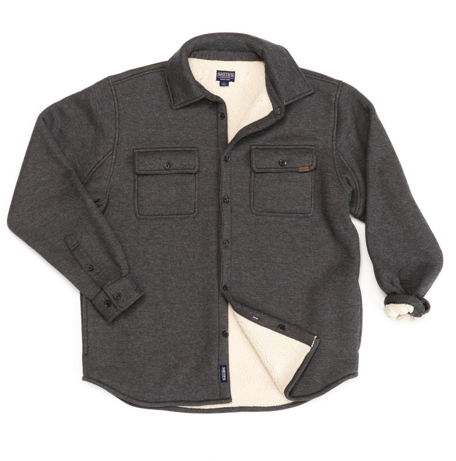 Smith's Workwear Men's Sherpa Lined Microfleece Shirt Jacket - view number 5