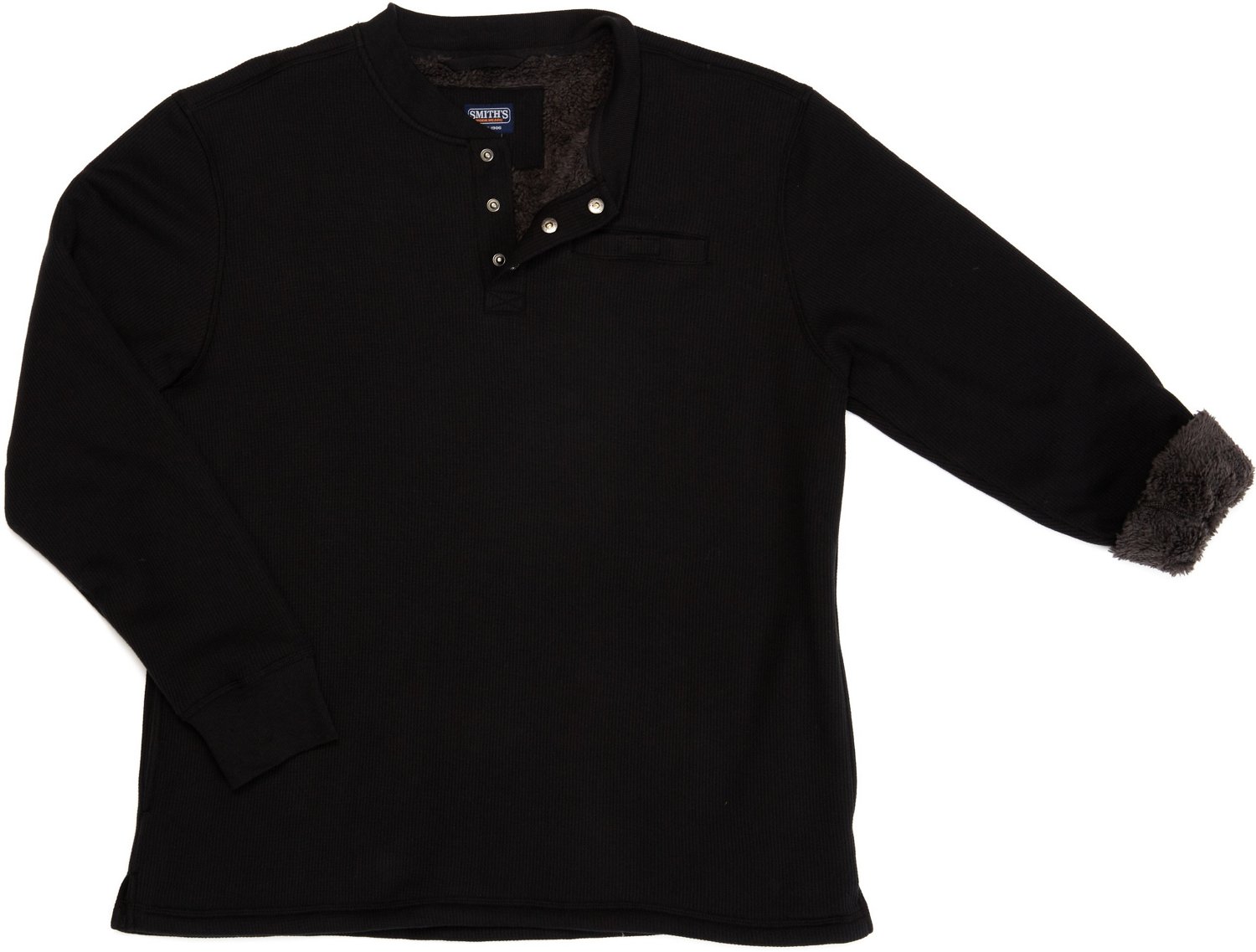 Smith's Workwear Men's Sherpa Bonded Thermal Henley Pullover Shirt                                                               - view number 6