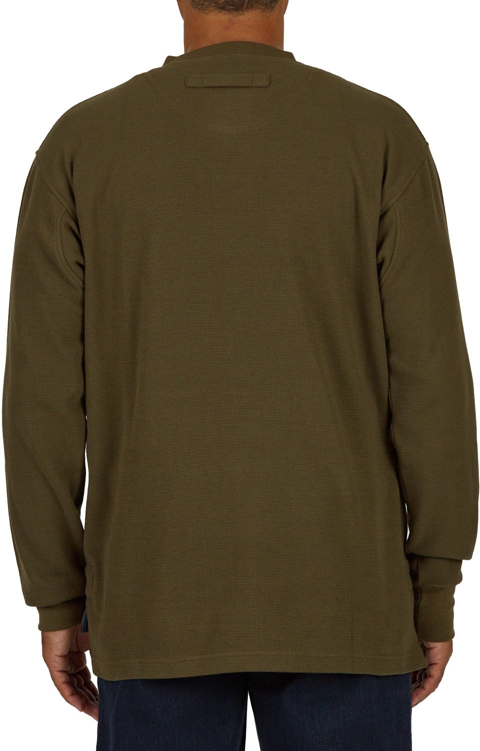Smith's Workwear Men's Extended Tail Mini Thermal Knit Henley Pullover - view number 2