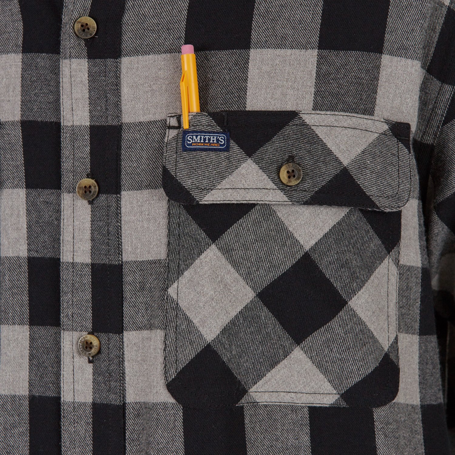 Smith's Workwear Men's Buffalo 2Pocket Flannel Shirt Academy