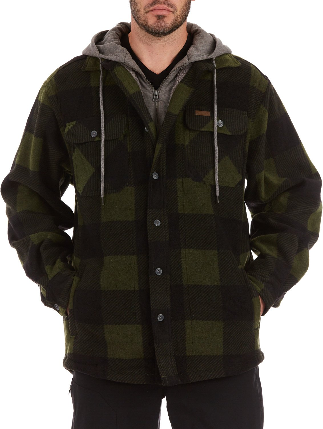 Smith's Workwear Men's Sherpa Lined Microfleece Shirt Jacket | Academy